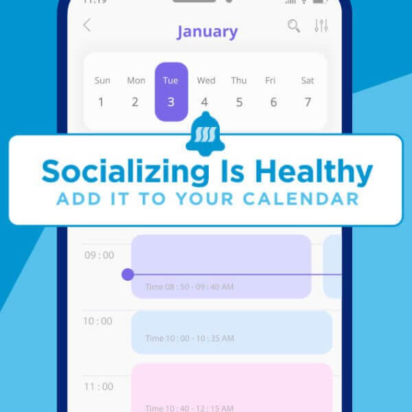 Download the NEW digital calendar, Socializing Is Healthy